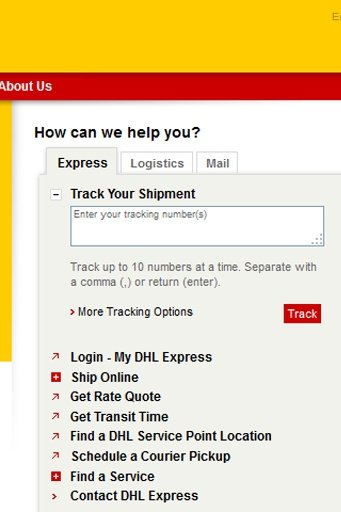 DHL Worldwide Websites截图1