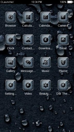 Water Drops C Launcher Theme截图1