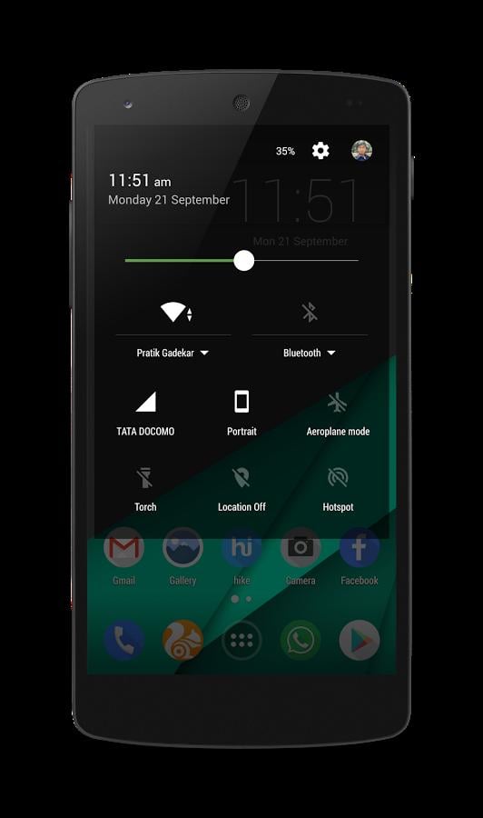 Style Green CM12 Theme截图2