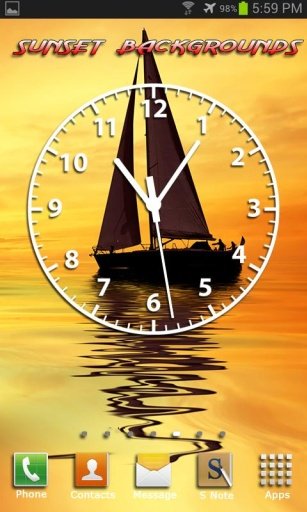 Sunset Clock Wallpaper截图5