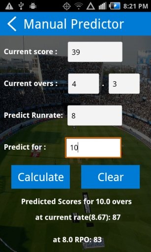 Cric Score Predictor截图4