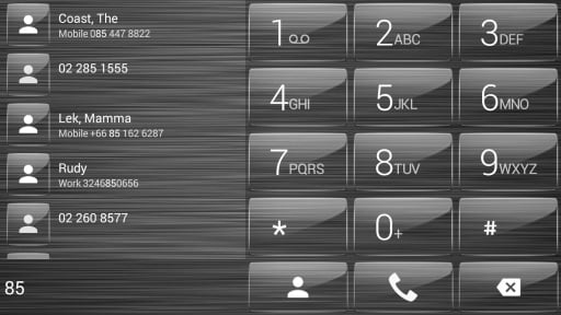 Dialer theme Brushed Glass截图2