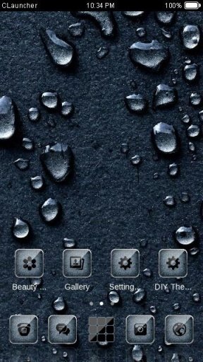 Water Drops C Launcher Theme截图4