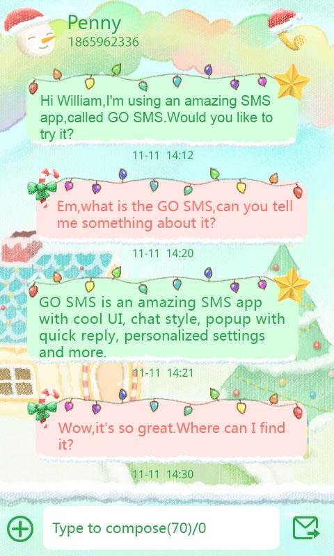 (FREE)GO SMS RAYNA THEME截图1