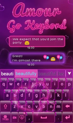 Amour Go Keyboard Theme截图1