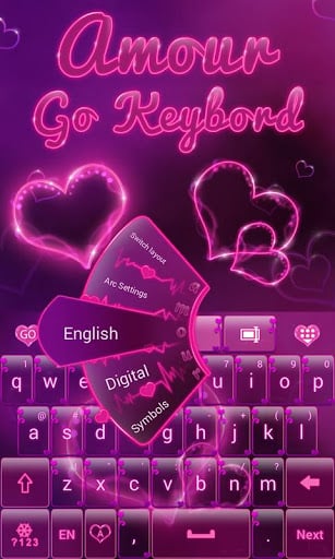 Amour Go Keyboard Theme截图2