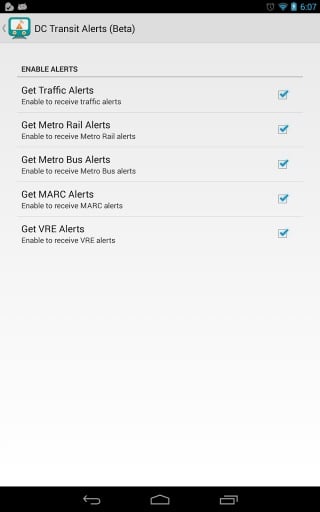 DC Transit Alerts (Beta)截图2