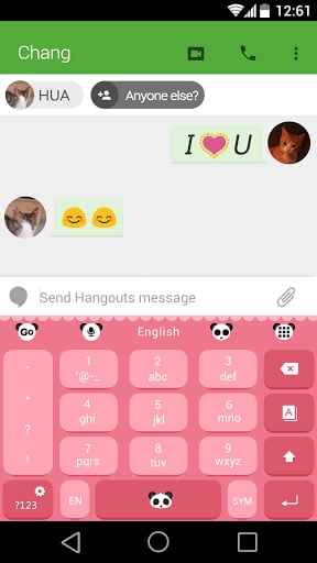 Panda GO Keyboard Emoji Theme截图5