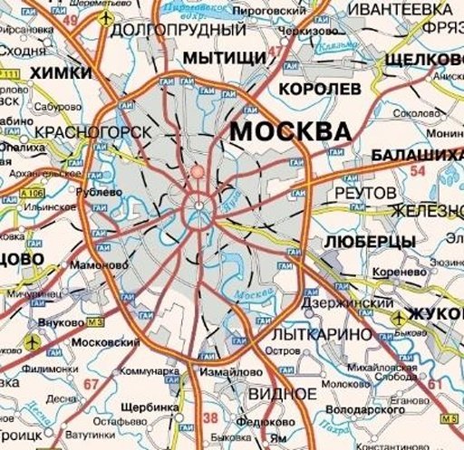 Map of Moscow and region截图2