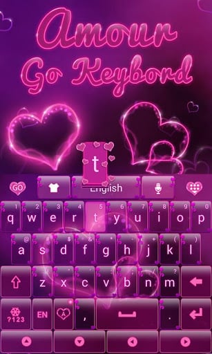 Amour Go Keyboard Theme截图4