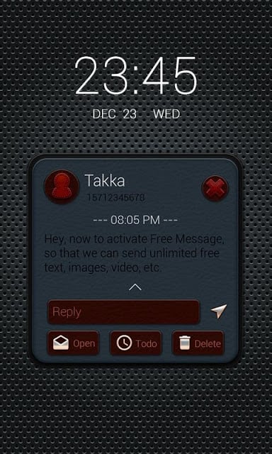 FREE - GO SMS LEATHER THEME截图2