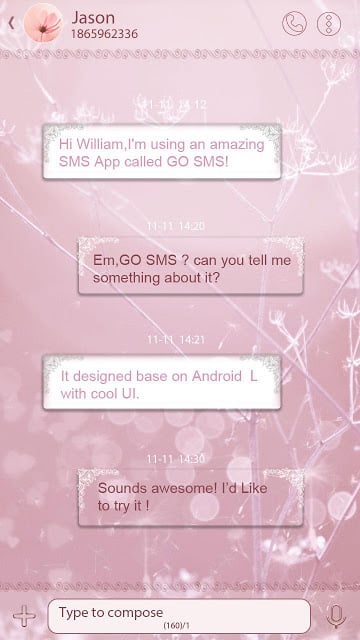 GO SMS PLANT A WISH THEME截图3