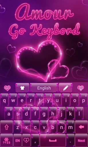Amour Go Keyboard Theme截图3