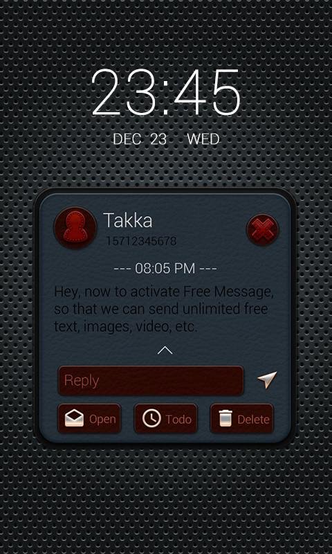 FREE - GO SMS LEATHER THEME截图10