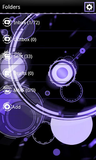 Purple ICS Bubblegum GO SMS截图4