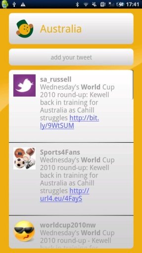 Twitter世界杯 （澳大利亚）截图2