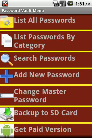 Kalyani Password Vault Lite截图1
