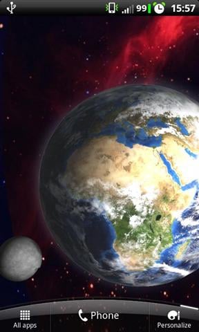 3D地球和月球壁纸截图2