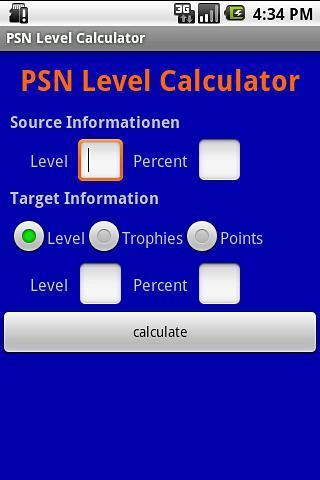 PSN Level Calculator截图2
