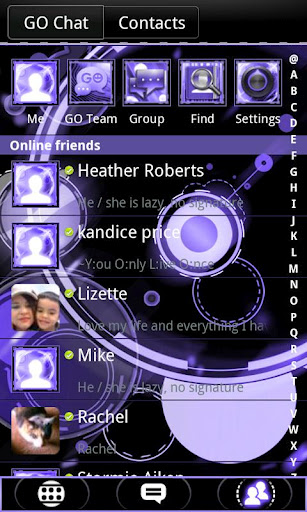 Purple ICS Bubblegum GO SMS截图7