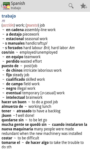 Dictionary English&lt;&gt;Spanish TR截图2