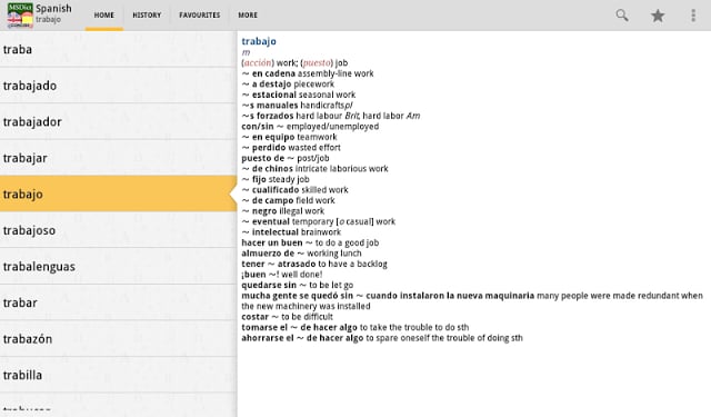 Dictionary English&lt;&gt;Spanish TR截图1