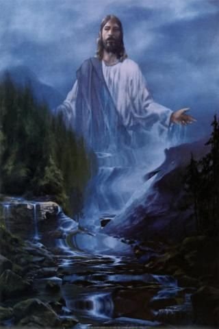 Jesus Waterfall Live Wallpaper截图2