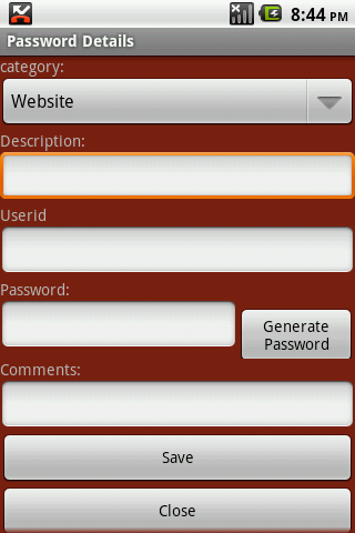 Kalyani Password Vault Lite截图3