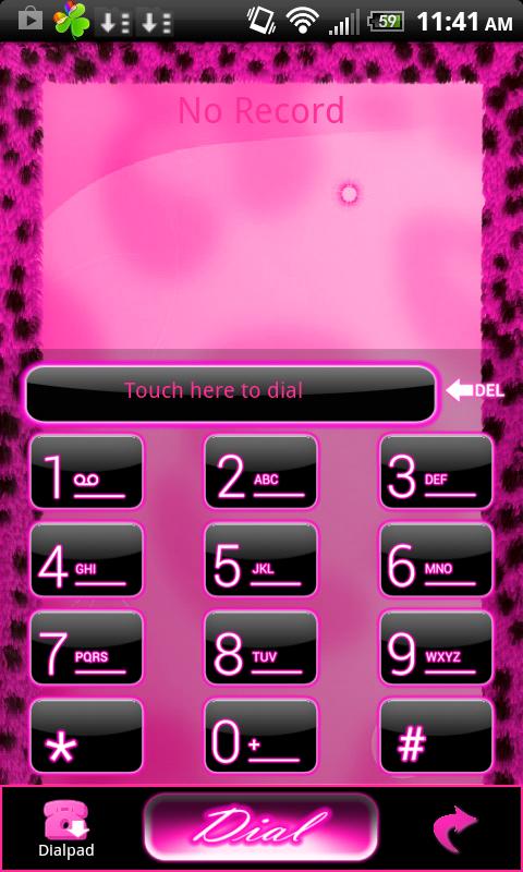 GO Contacts Pink Cheetah Theme截图3