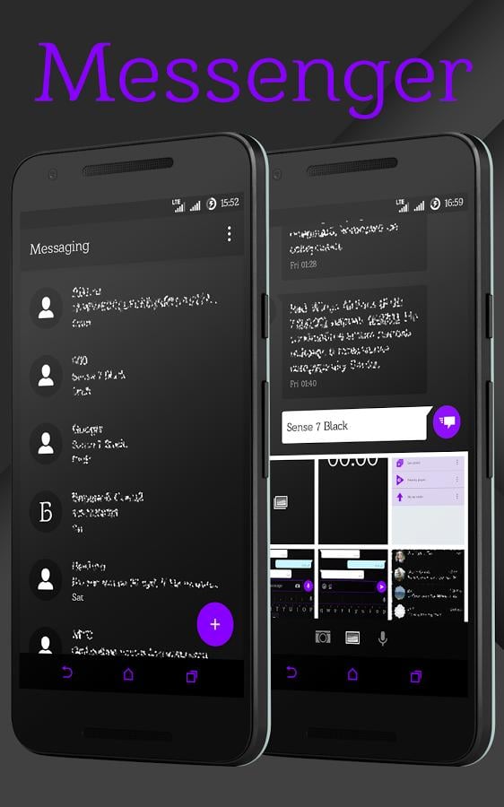 Sense Black/Purple theme截图4