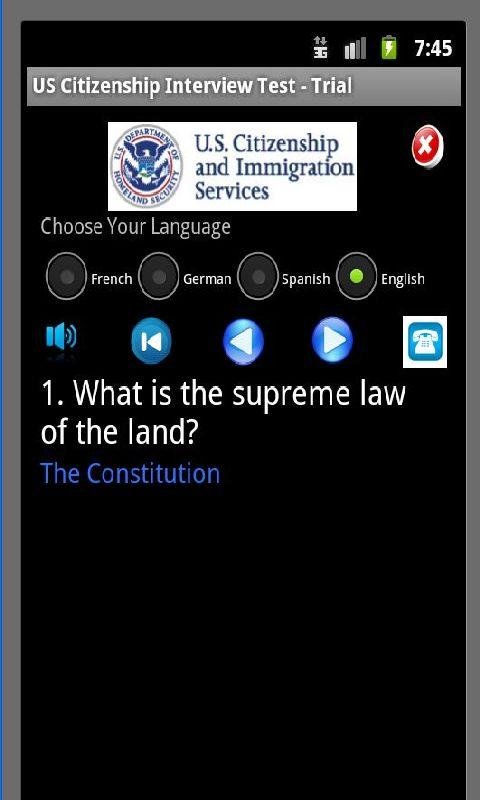 US Citizenship Test - Full Ver截图2