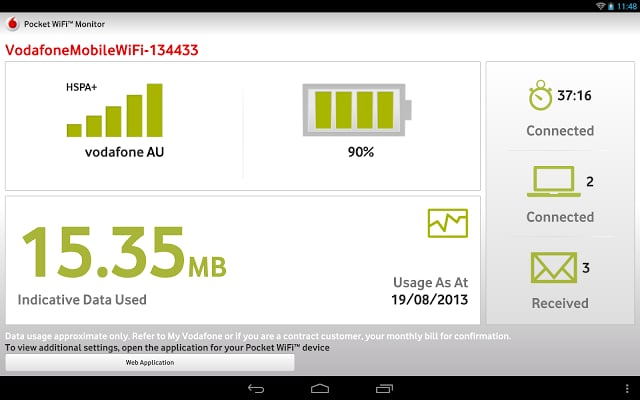 Vodafone Pocket WiFi Monitor截图6