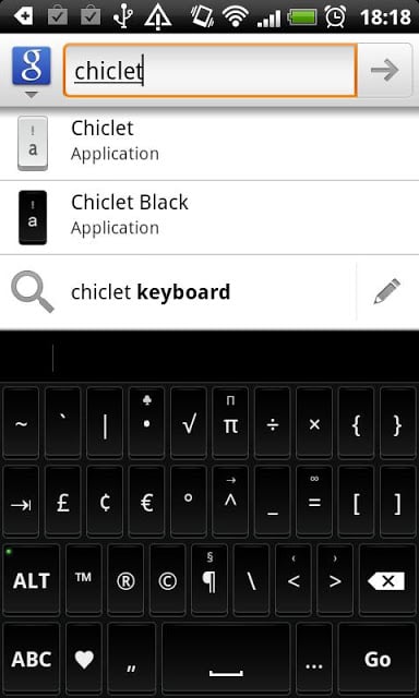 Chiclet Black Keyboard Theme截图3