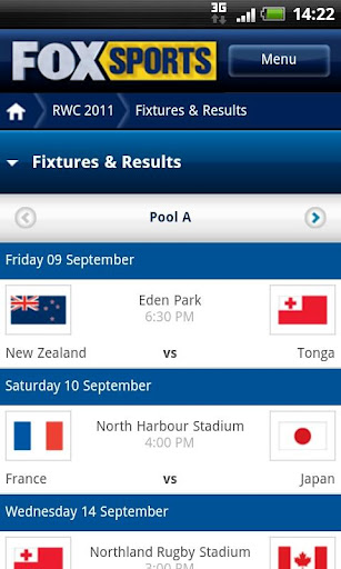 FOX SPORTS Rugby World Cup截图5