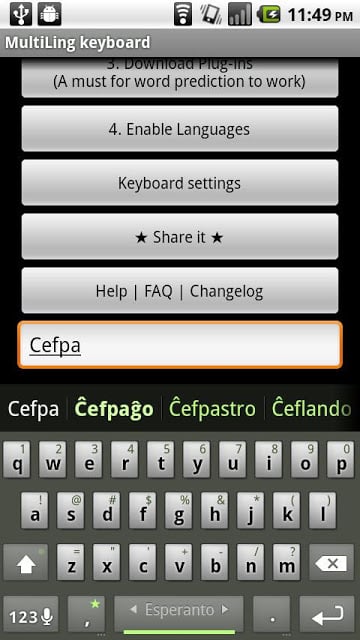 Esperanto Keyboard Plugin截图1