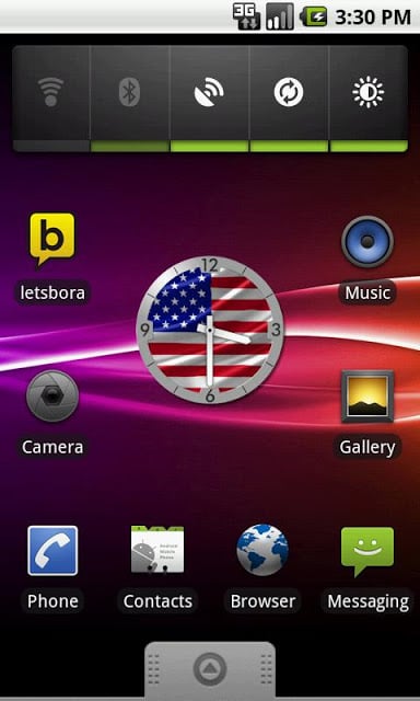 USA Flag Analog Clock Lite截图1