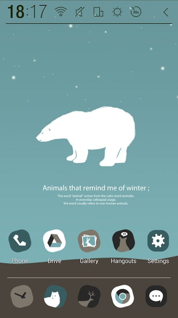 Animals of Winter Atom Theme截图1