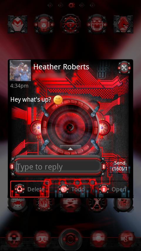Bionic GO SMS Theme截图8