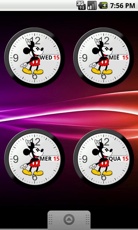 Mickey Mouse Analog Clock with Date截图3