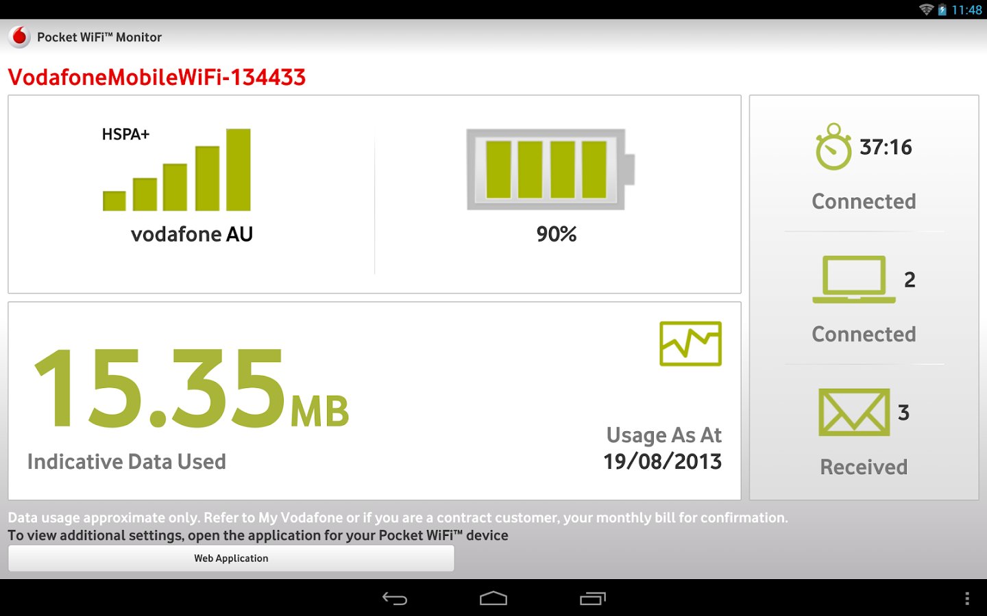 Vodafone Pocket WiFi Monitor截图4