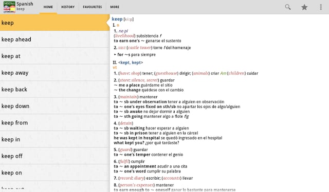 Dictionary English&lt;&gt;Spanish TR截图8