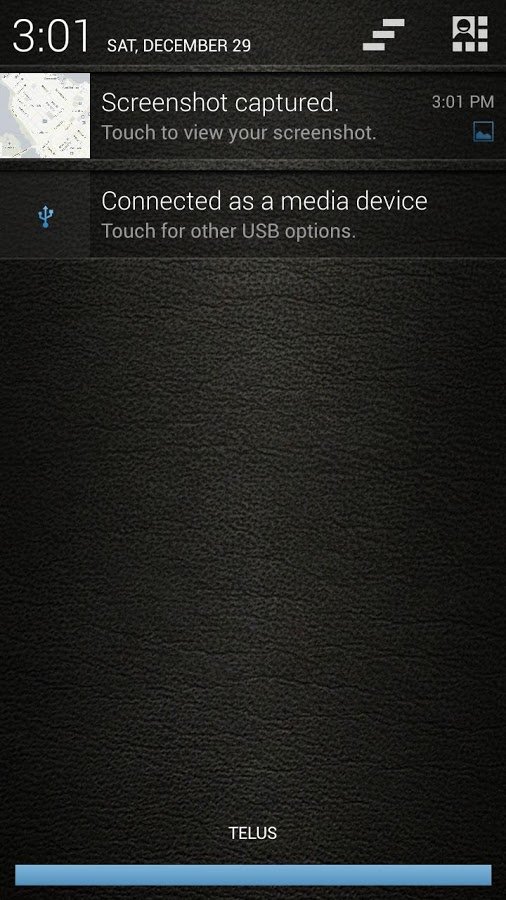 Leather Blue CM10 Theme Free截图3