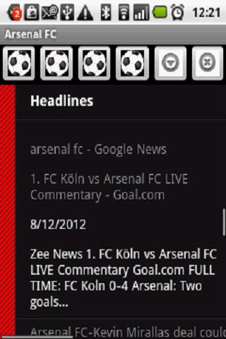 Arsenal FC News 2012截图4