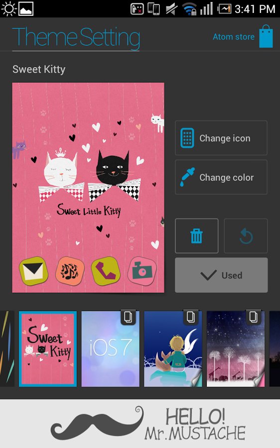 Sweet Kitty Atom Theme截图1