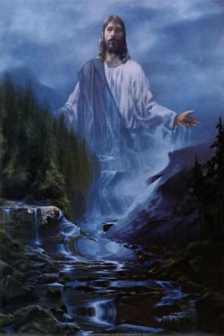 Jesus Waterfall Live Wallpaper截图1