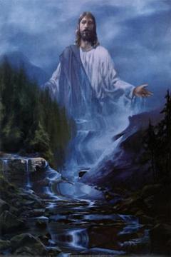 Jesus Waterfall Live Wallpaper截图