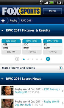 FOX SPORTS Rugby World Cup截图