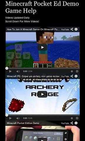 Minecraft Pocket Ed Demo Help截图2