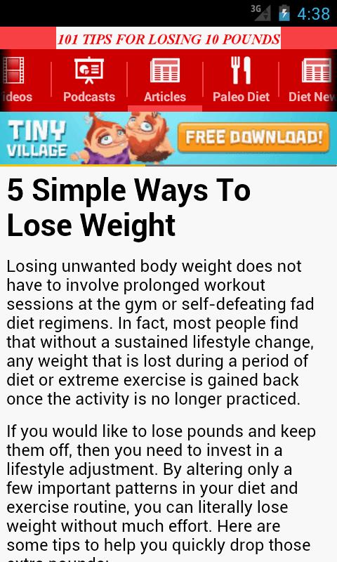 101 Tips For Losing 10 Pounds截图1