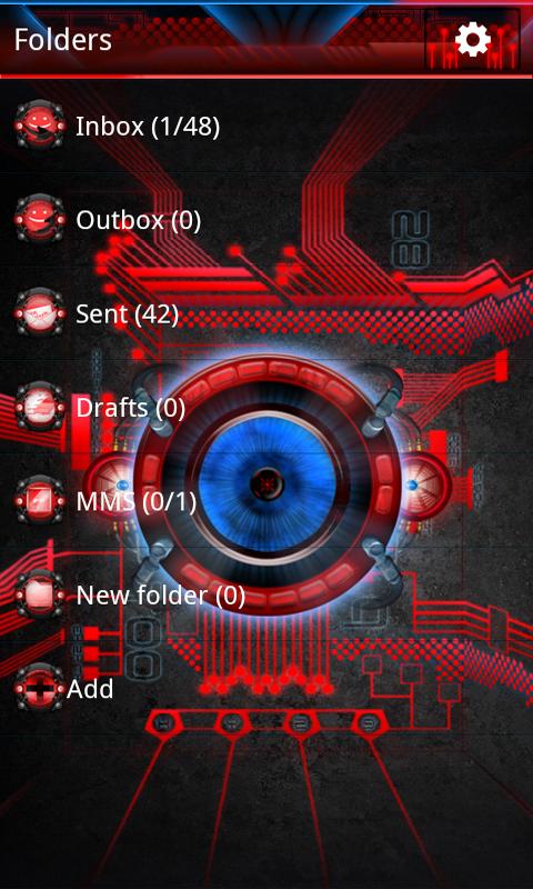 Bionic GO SMS Theme截图7
